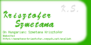 krisztofer szmetana business card